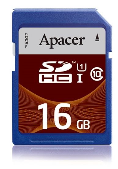  Зображення Карта пам`ятi SDHC 16GB UHS-I Class 10 Apacer (AP16GSDHC10U1-R) 